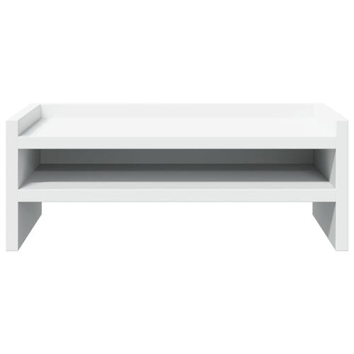 Skærmstander 42x24x16 cm konstrueret træ hvid