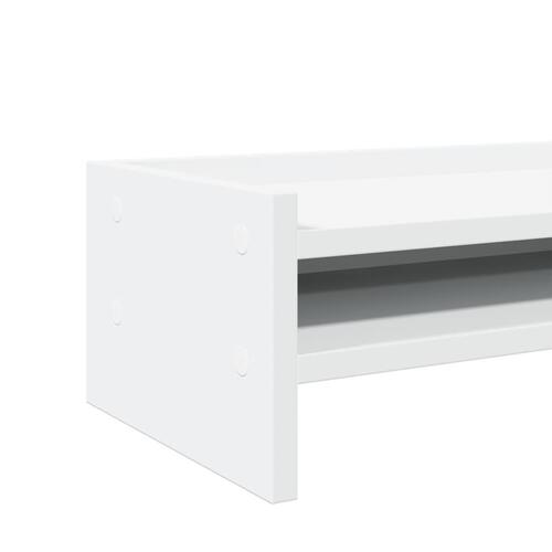 Skærmstander 42x24x16 cm konstrueret træ hvid