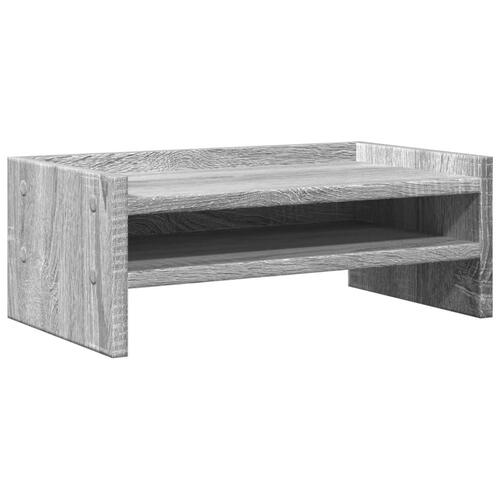 Skærmstander 42x24x16 cm konstrueret træ grå sonoma-eg