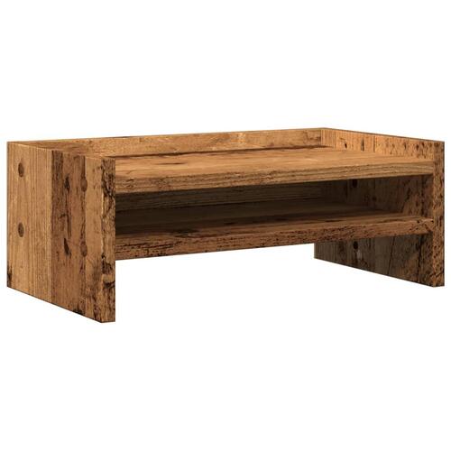 Skærmholder 42x24x16 cm konstrueret træ gammelt trælook