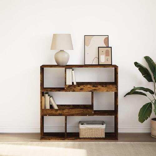 Bogreol/rumdeler 100x33x94,5 cm røget egetræsfarve