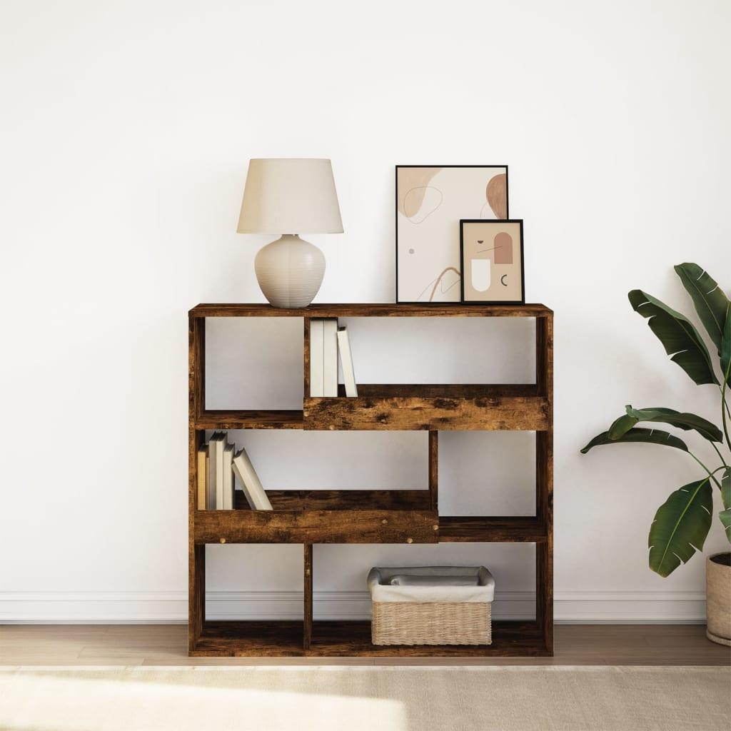Bogreol/rumdeler 100x33x94,5 cm røget egetræsfarve