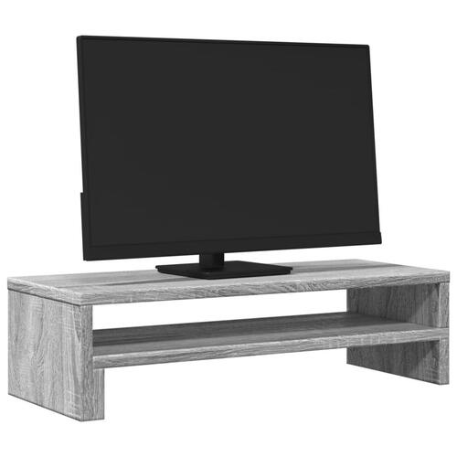 Skærmstander 54x22x15 cm konstrueret træ grå sonoma-eg