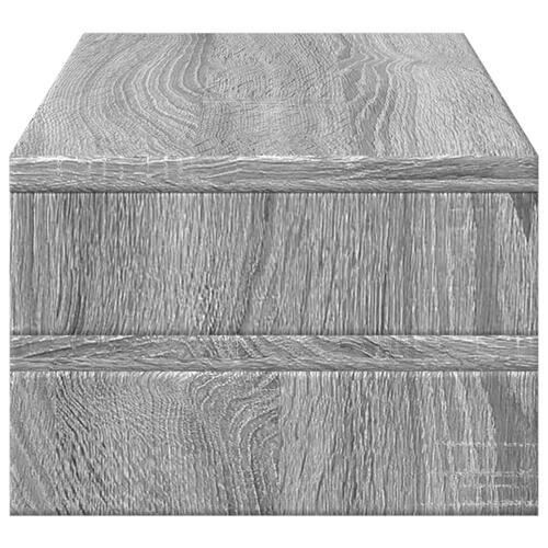 Skærmstander 54x22x15 cm konstrueret træ grå sonoma-eg
