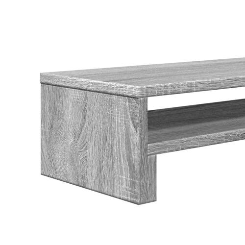 Skærmstander 54x22x15 cm konstrueret træ grå sonoma-eg