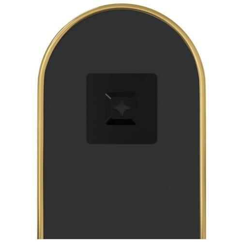 Vægspejl 40x15 cm oval guldfarvet
