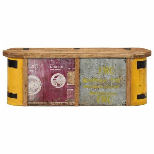 Opbevaringsbænk/skænk 120x30x40 cm massivt genbrugstræ