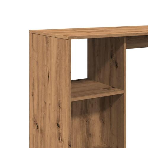 Barbord m. hylde 124x46x103,5 cm konstrueret træ egetræslook