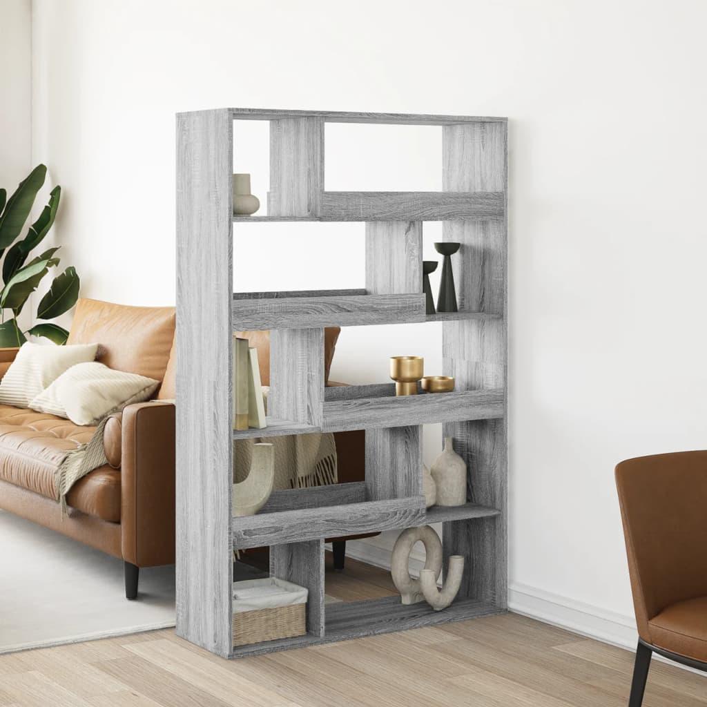 Bogreol 100x33x156,5 cm konstrueret træ grå sonoma-eg