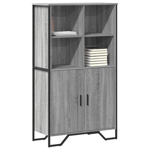 Skab 79,5x35,5x137,5 cm konstrueret træ grå sonoma-eg