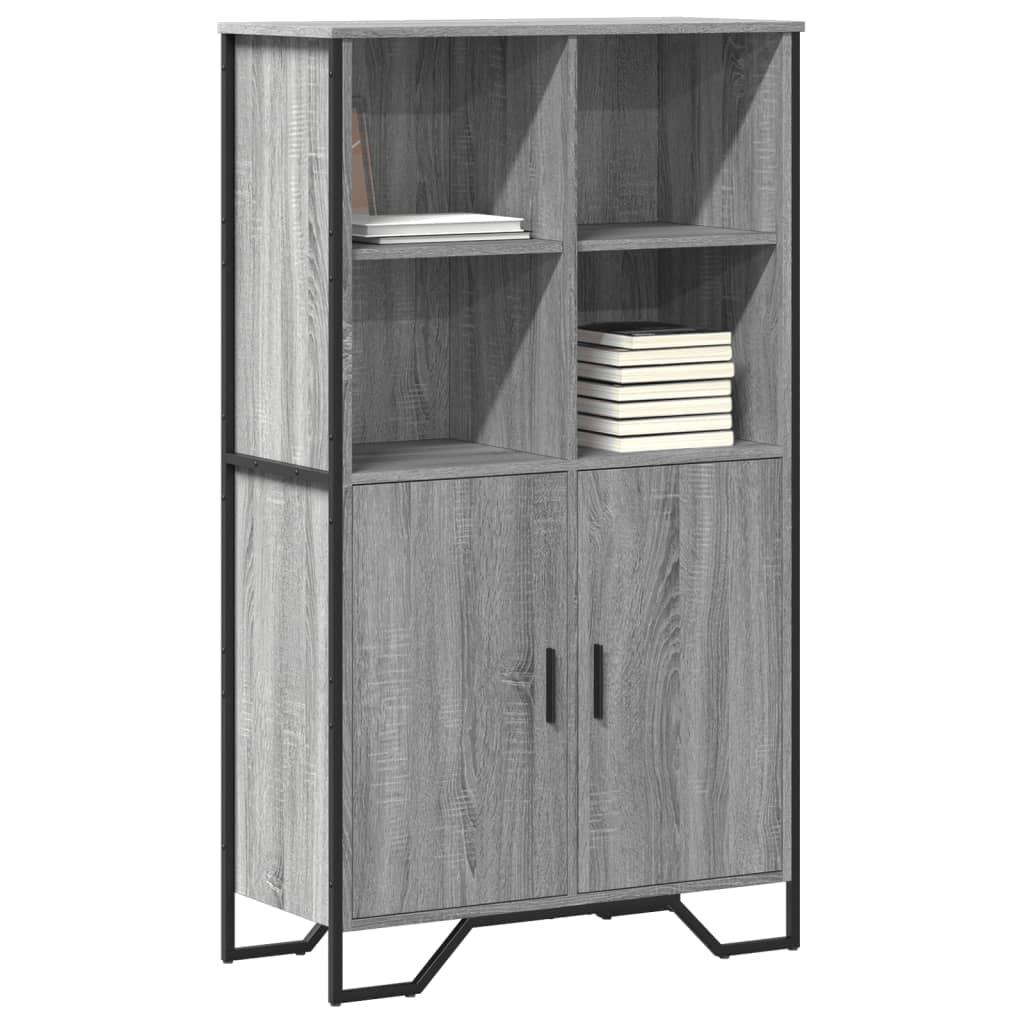 Skab 79,5x35,5x137,5 cm konstrueret træ grå sonoma-eg