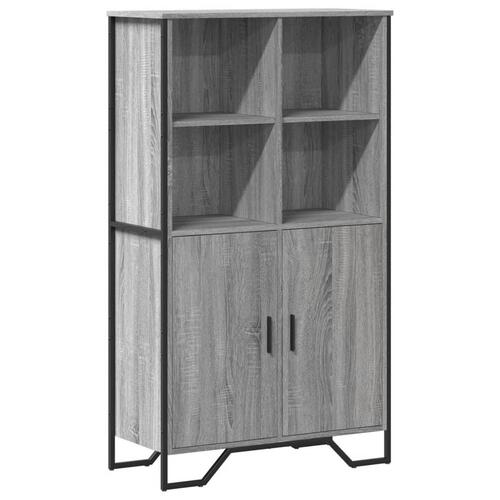 Skab 79,5x35,5x137,5 cm konstrueret træ grå sonoma-eg