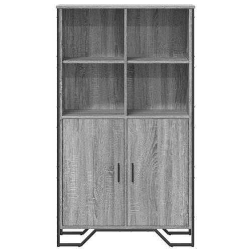 Skab 79,5x35,5x137,5 cm konstrueret træ grå sonoma-eg