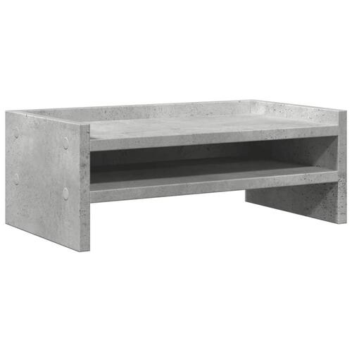 Skærmstander 42x24x16 cm konstrueret træ betongrå
