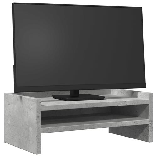 Skærmstander 42x24x16 cm konstrueret træ betongrå