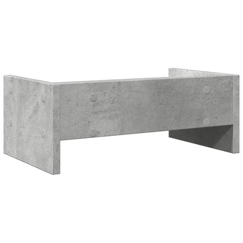 Skærmstander 42x24x16 cm konstrueret træ betongrå