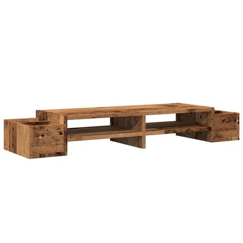 Skærmholder med opbevaring 100x27x15 cm konstrueret træ