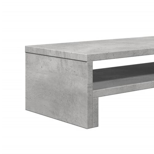Skærmholder 54x22x15 cm konstrueret træ betongrå