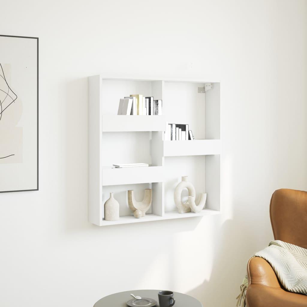 Vægskab 80x15x80 cm konstrueret træ hvid