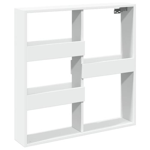 Vægskab 80x15x80 cm konstrueret træ hvid