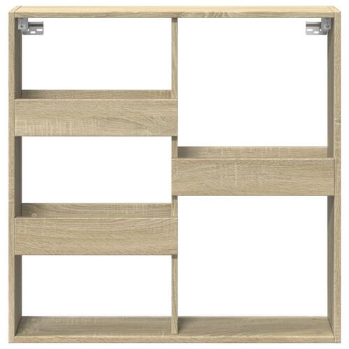 Vægskab 80x15x80 cm konstrueret træ sonoma-eg