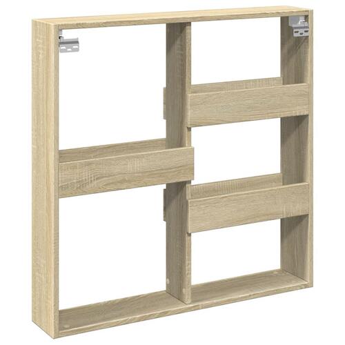 Vægskab 80x15x80 cm konstrueret træ sonoma-eg
