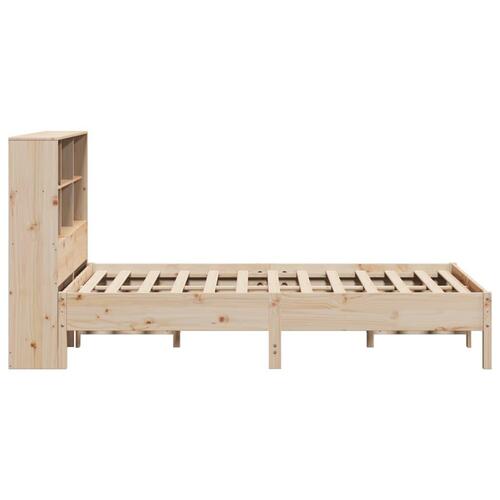 Seng med reol uden madras 150x200 cm massivt fyrretræ