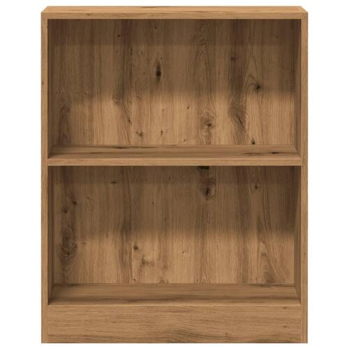Bogreol 60x24x76 cm konstrueret træ egetræsfarvet