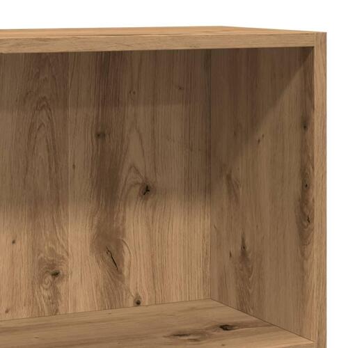 Bogreol 60x24x76 cm konstrueret træ egetræsfarvet