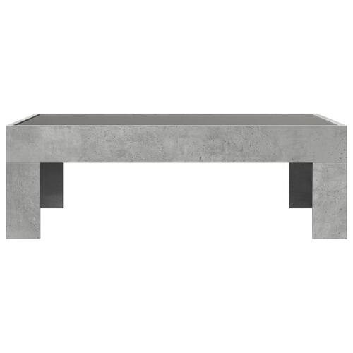 Sofabord med Infinity LED-lys 90x50x30 cm betongrå