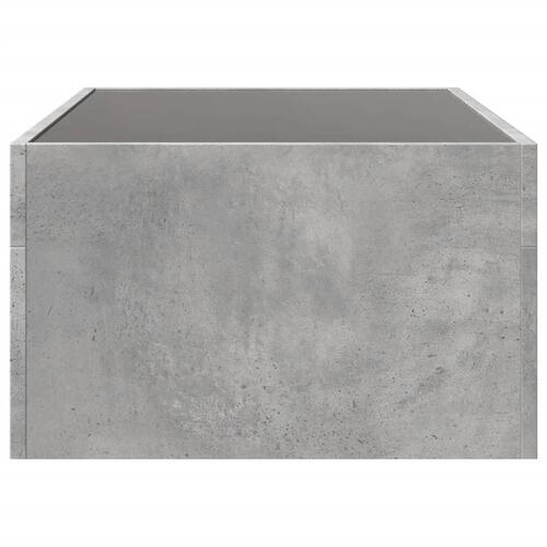 Sofabord med Infinity LED-lys 90x50x30 cm betongrå
