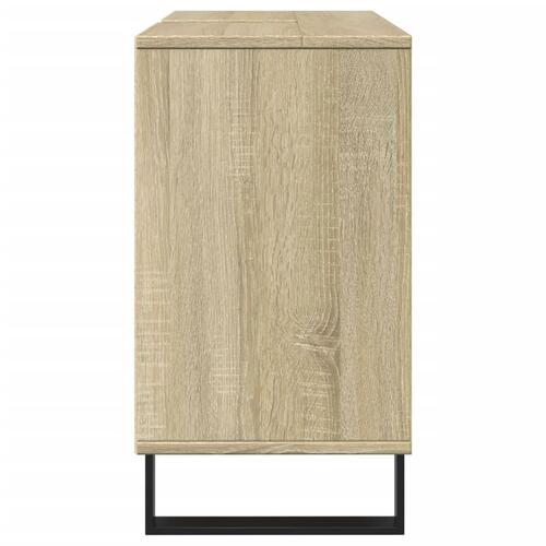Badeværelsesskab 80x33x60 cm konstrueret træ sonoma-eg
