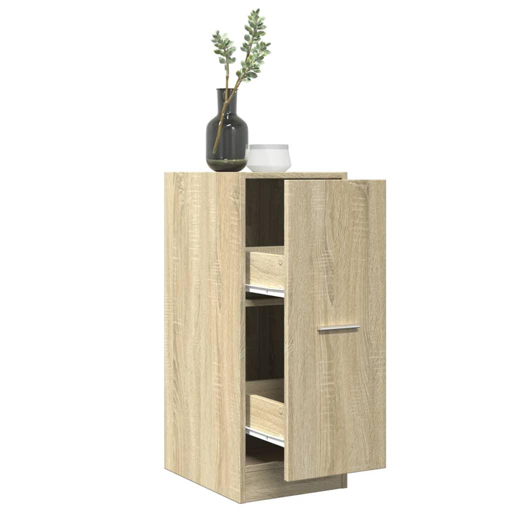 Udtræksskab 30x41x77,5 cm konstrueret træ sonoma-eg