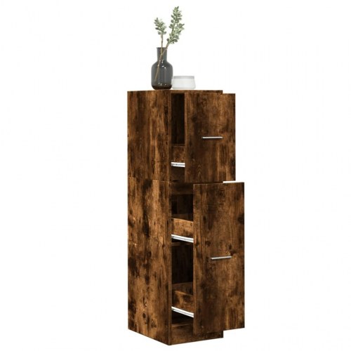 Apotekerskab 30 × 41 × 118 cm i konstrueret træ - røget egetræsfarve