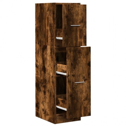 Apotekerskab 30 × 41 × 118 cm i konstrueret træ - røget egetræsfarve