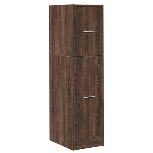 Apotekerskab 30x41x118 cm konstrueret træ brun egetræsfarve