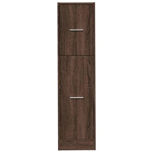 Apotekerskab 30x41x118 cm konstrueret træ brun egetræsfarve