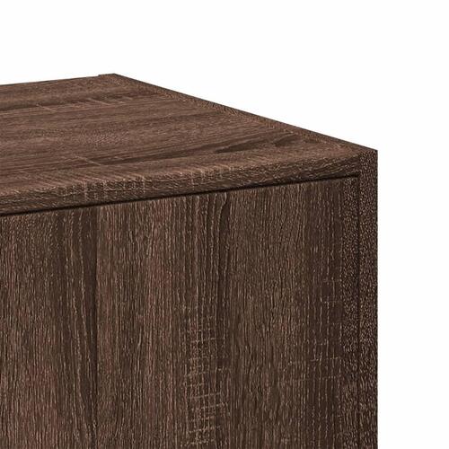 Apotekerskab 30x41x118 cm konstrueret træ brun egetræsfarve