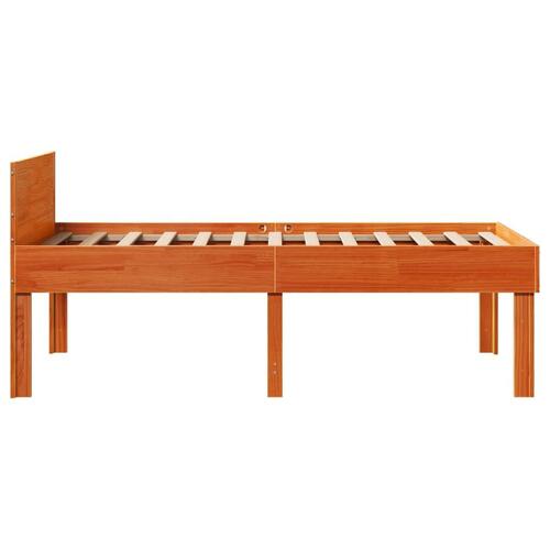 Sengeramme uden madras 75x190 cm massivt fyrretræ gyldenbrun