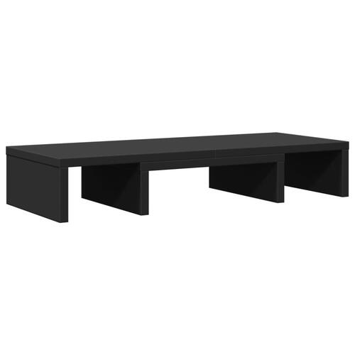 Skærmholder 60x24x10,5 cm justerbar konstrueret træ sort