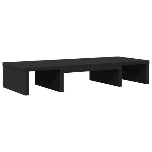 Skærmholder 60x24x10,5 cm justerbar konstrueret træ sort