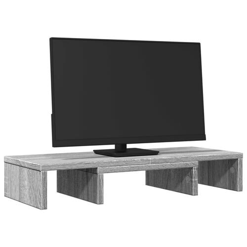 Skærmholder 60x24x10,5 cm konstrueret træ grå sonoma-eg