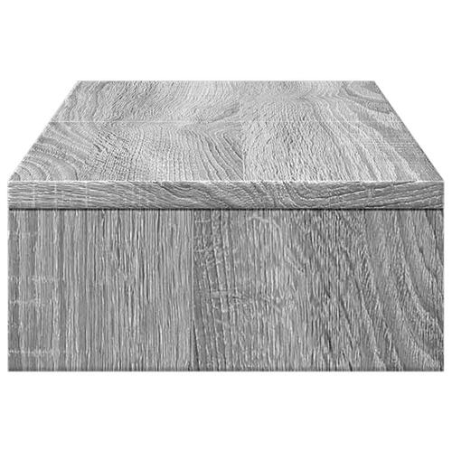 Skærmholder 60x24x10,5 cm konstrueret træ grå sonoma-eg
