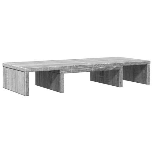 Skærmholder 60x24x10,5 cm konstrueret træ grå sonoma-eg