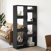Rumdeler 100x33x175 cm konstrueret træ sort