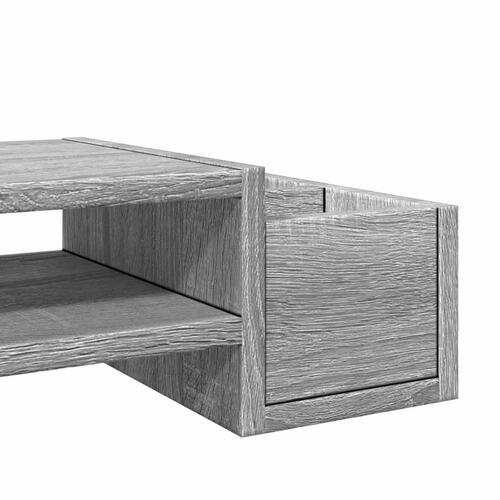 Skærmstander med opbevaring 100x27x15 cm konstrueret træ