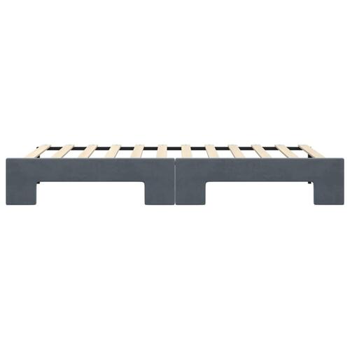 Daybed med udtræk 90x200 cm velour mørkegrå