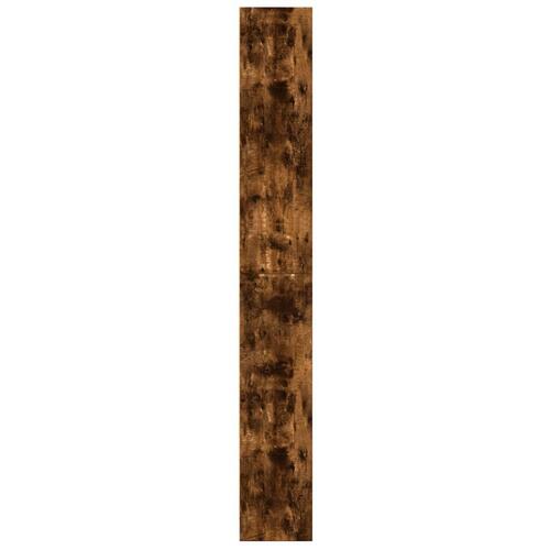 Bogreol 60x24x176 cm konstrueret træ røget egetræsfarve