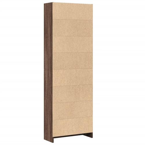 Bogreol 60x24x176 cm konstrueret træ brun egetræsfarve