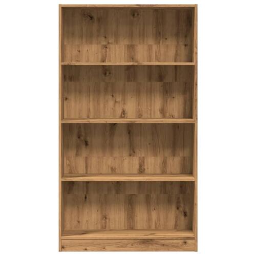 Bogreol 80x24x143 cm konstrueret træ egetræsfarve